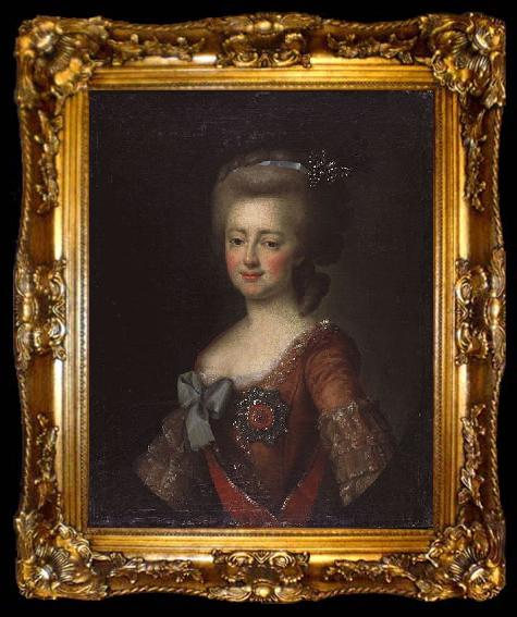 framed  Dimitri Levitzky Portrait of Grand Duchess Maria Fyodorovna, ta009-2